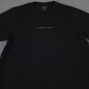 Razer Shirt Mens XXL Black For Gamers By Gamers Embossed Logo Cotton Tee